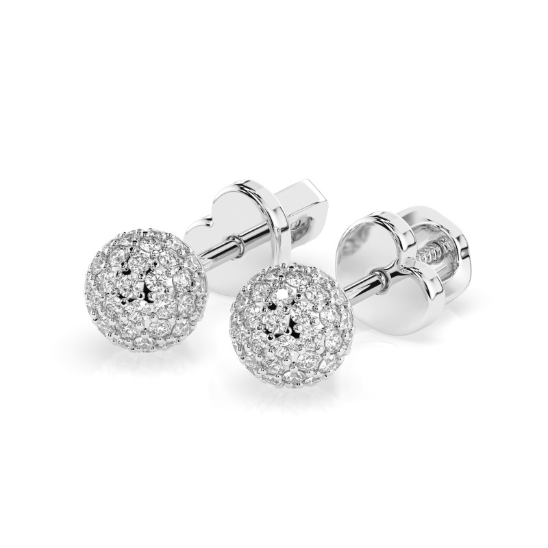 Náušnice Iluze s diamanty KB 102-10090-W-0.46