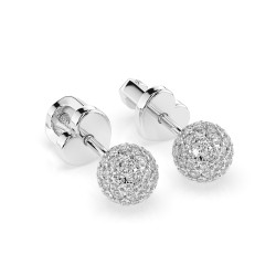 Náušnice Iluze s diamanty 102-10090-W-0.46 - Jubiler Sezam