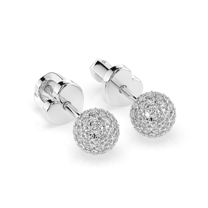 Náušnice Iluze s diamanty 102-10090-W-0.46 - Jubiler Sezam