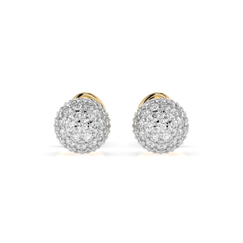 Náušnice Iluzja s diamanty 102-10090-Y-0.46 | iSezam.cz