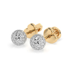 Náušnice Iluzja s diamanty 102-10090-Y-0.46 | iSezam.cz