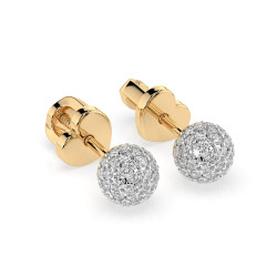 Náušnice Iluzja s diamanty 102-10090-Y-0.46 | iSezam.cz