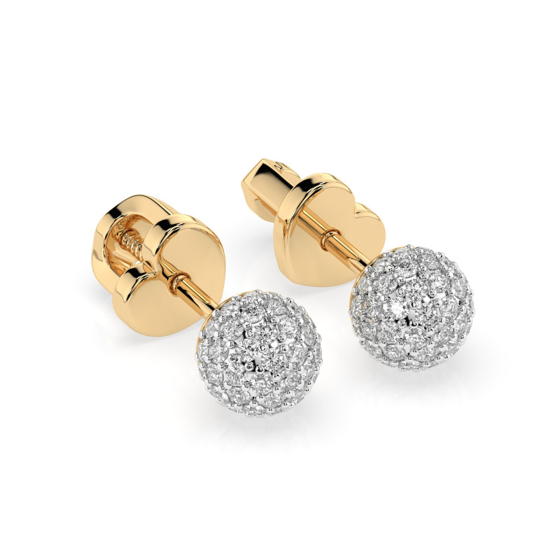Náušnice Iluzja s diamanty 102-10090-Y-0.46 | iSezam.cz