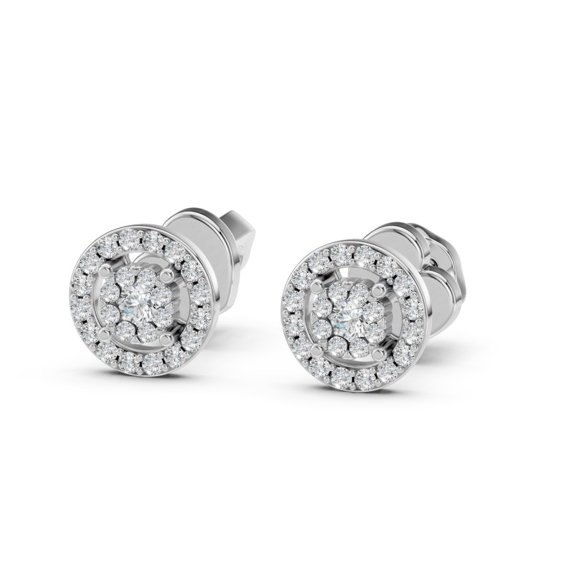 Náušnice Iluzja s diamanty KB 102-10018-W-0.06
