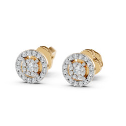 Náušnice Iluze s diamanty 102-10018-Y-0,06 - Jubiler Sezam
