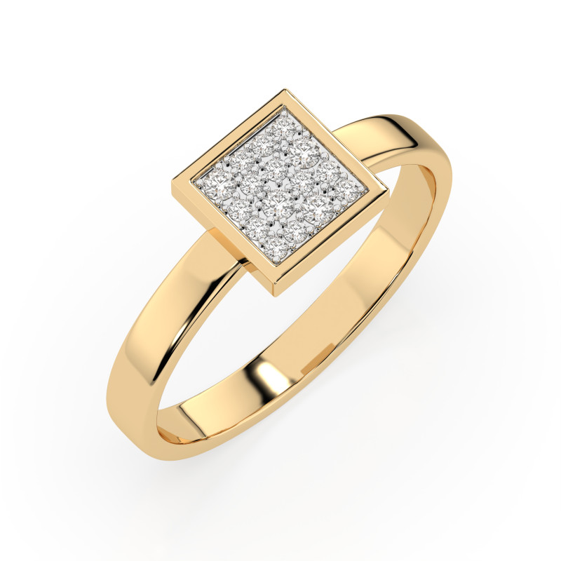 Zásnubní prsten Iluze s diamanty 101-10059-Y-0.07 | iSezam.cz