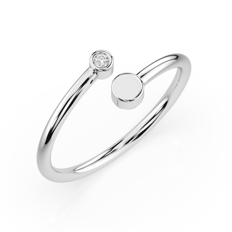 Zásnubní prsten Minimalismus s diamantem 101-10071-W-0.02 | iSezam.cz