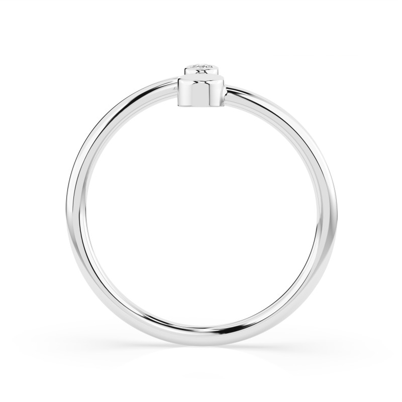 Zásnubní prsten Minimalismus s diamantem KB 101-10071-W-0.02