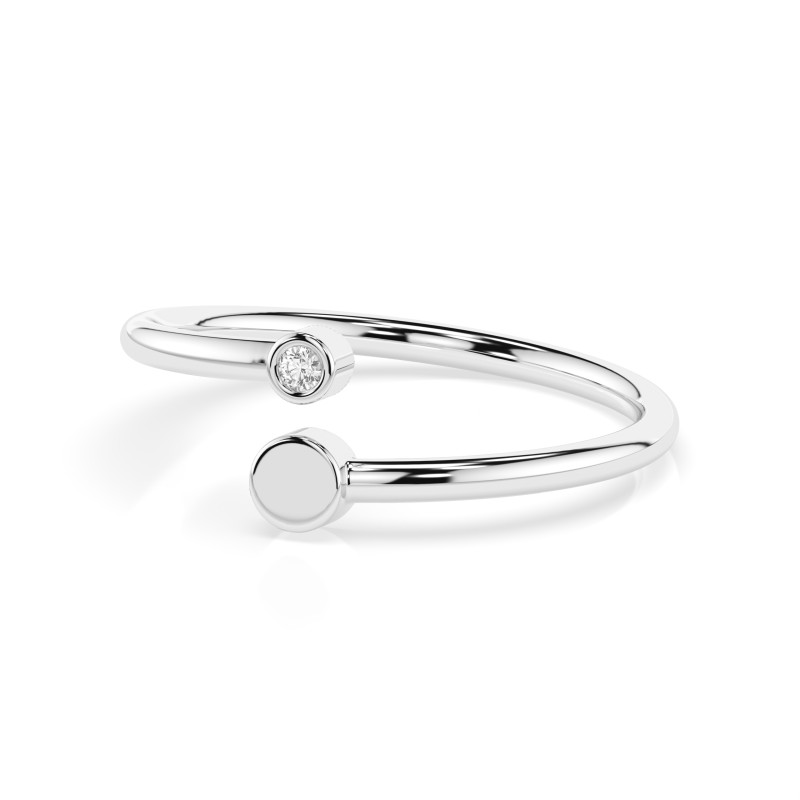 Zásnubní prsten Minimalismus s diamantem 101-10071-W-0.02 | iSezam.cz