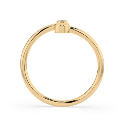 Minimalistický zlatý prsten s diamantem 101-10071-Y-0.02 | iSezam.cz