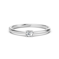 Zásnubní prsten s diamantem 101-10117-W-0.1 | iSezam.cz