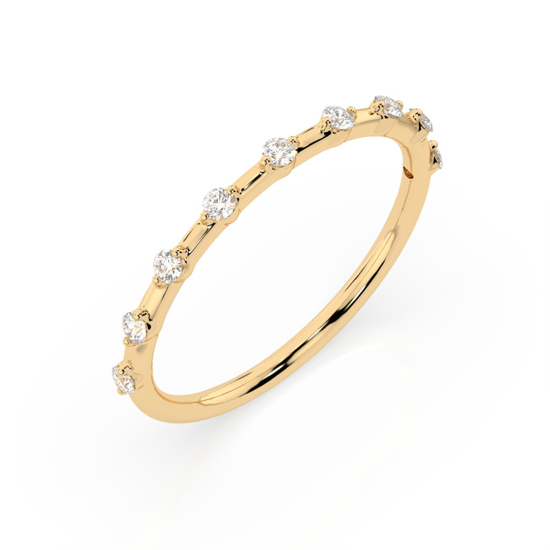 Zlatý prsten Eternity s diamanty 0.18ct | iSezam.cz