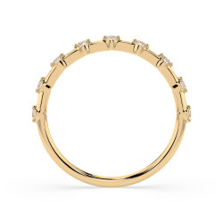 Zlatý prsten Eternity s diamanty 0.18ct | iSezam.cz