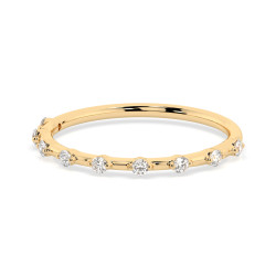 Zlatý prsten Eternity s diamanty 0.18ct | iSezam.cz