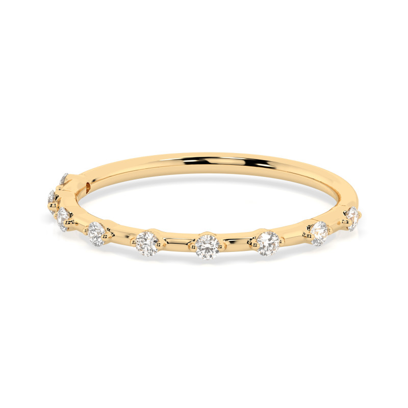 Zlatý prsten Eternity s diamanty 0.18ct | iSezam.cz