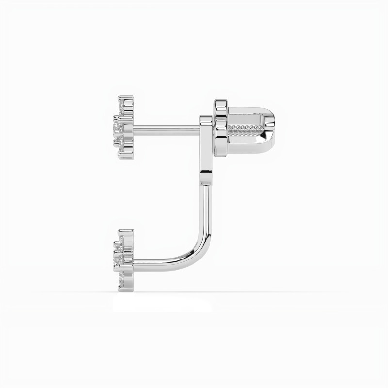 Náušnice Iluze s diamanty KB 102-10195/1-W-0.25