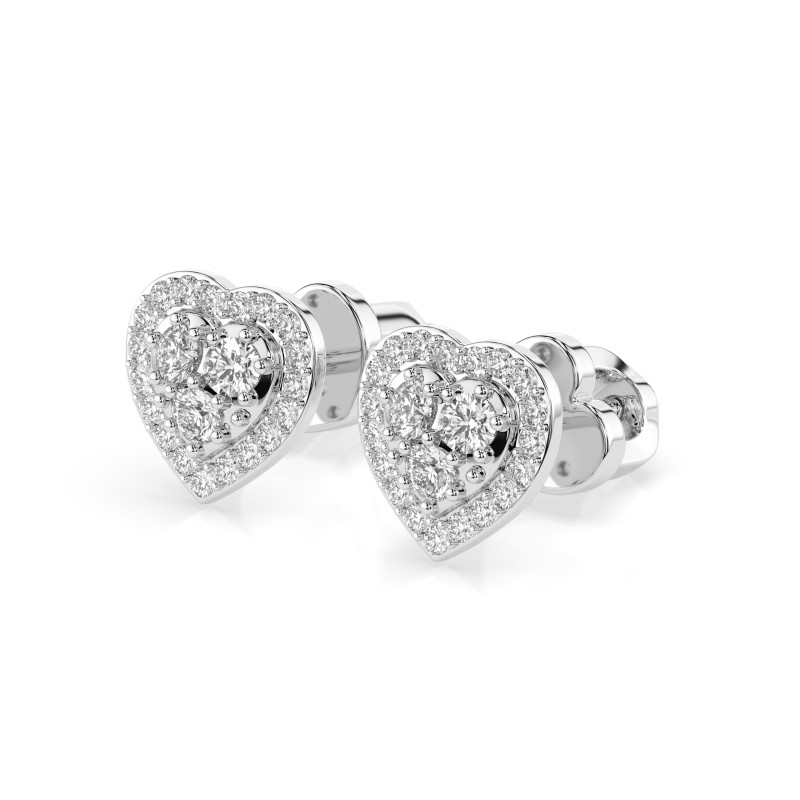 Náušnice Iluze s diamanty KB 102-10096-W-0.17