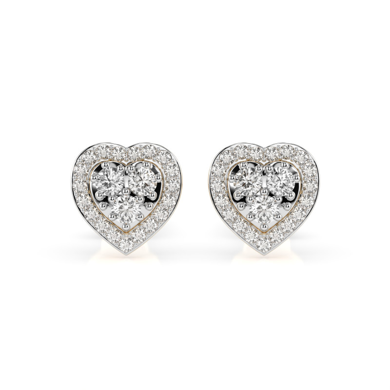 Náušnice Iluzja s diamanty 102-10096-Y-0.17 | iSezam.cz