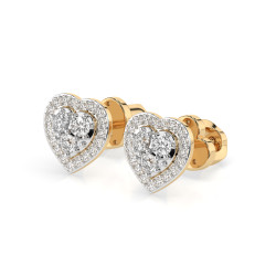 Náušnice Iluzja s diamanty 102-10096-Y-0.17 | iSezam.cz