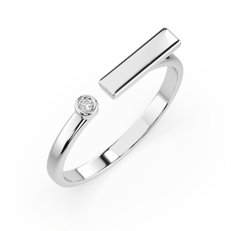 Prsten Minimalismus s diamantem | iSezam.cz