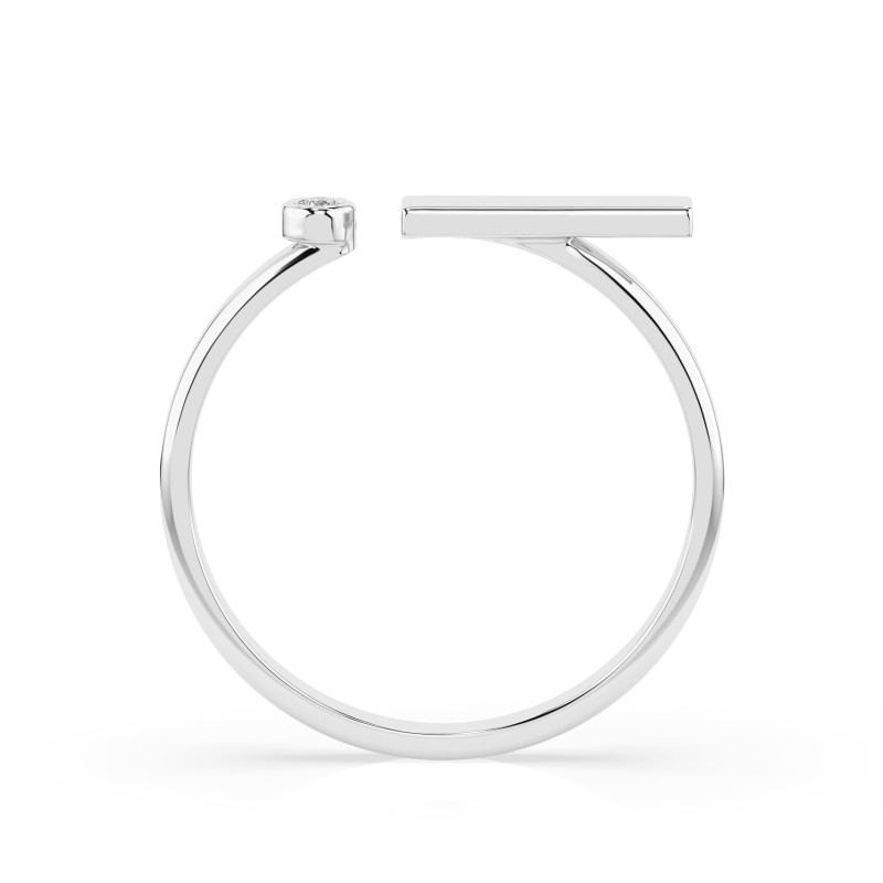 Prsten Minimalismus s diamantem KB 101-10066-W-0.02