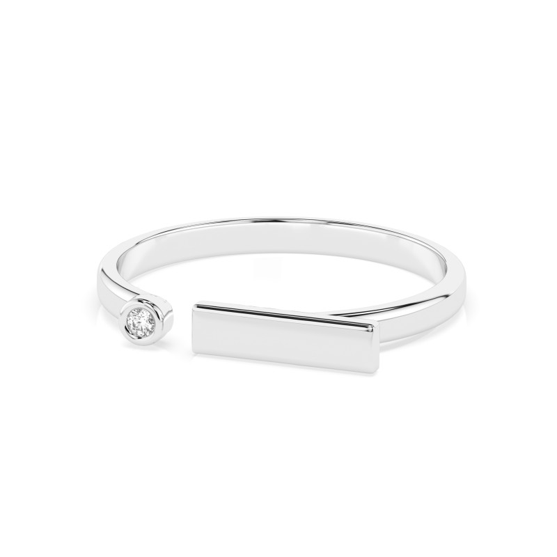 Prsten Minimalismus s diamantem | iSezam.cz
