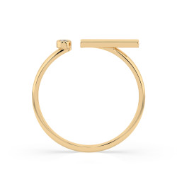 Minimalistický prsten s diamantem 101-10066-Y-0.02 - Jubiler Sezam