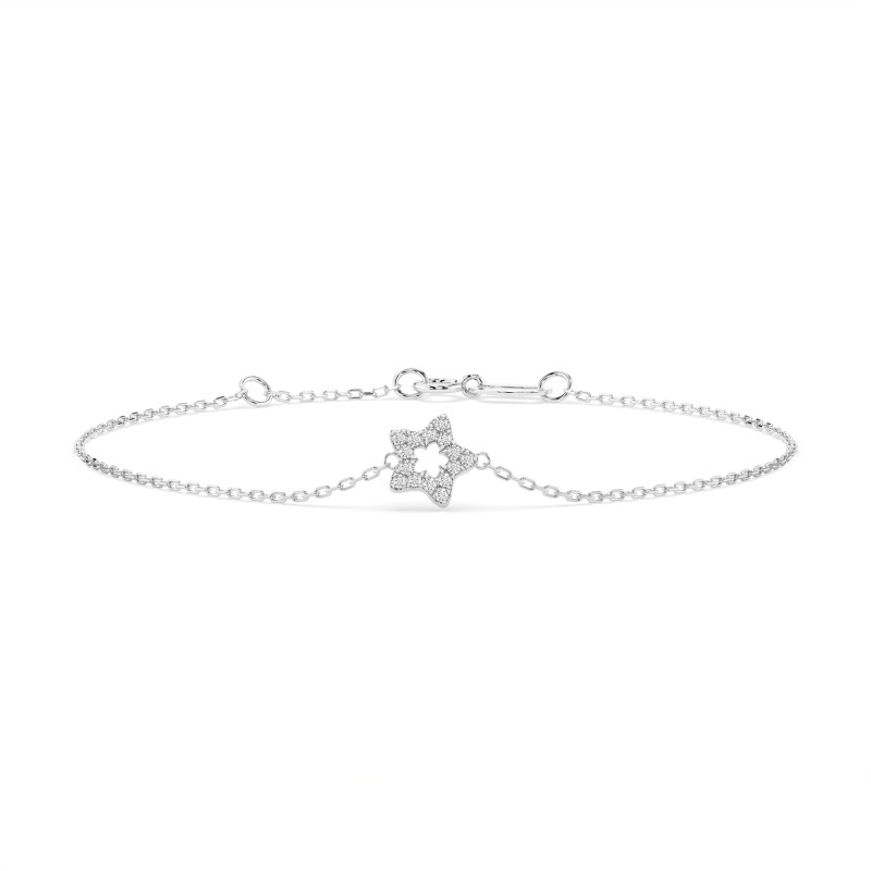Náramek Minimalismus s diamanty 105-10014-W-0.08 | iSezam.cz