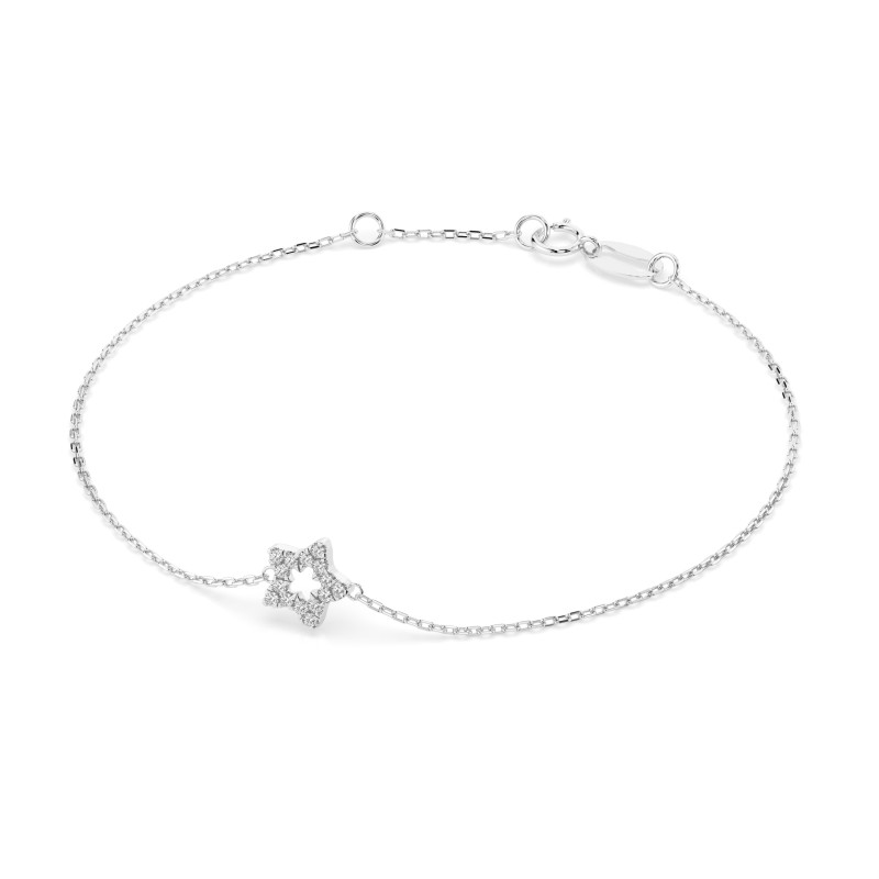 Náramek Minimalismus s diamanty KB 105-10014-W-0.08