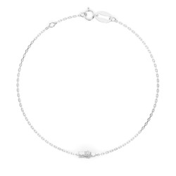 Náramek Minimalismus s diamanty 105-10014-W-0.08 | iSezam.cz