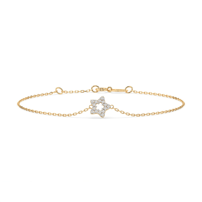 Náramek Minimalismus s diamanty 105-10014-Y-0.08 - Klenotnictví Sezam