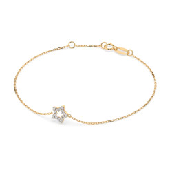 Náramek Minimalismus s diamanty 105-10014-Y-0.08 - Klenotnictví Sezam