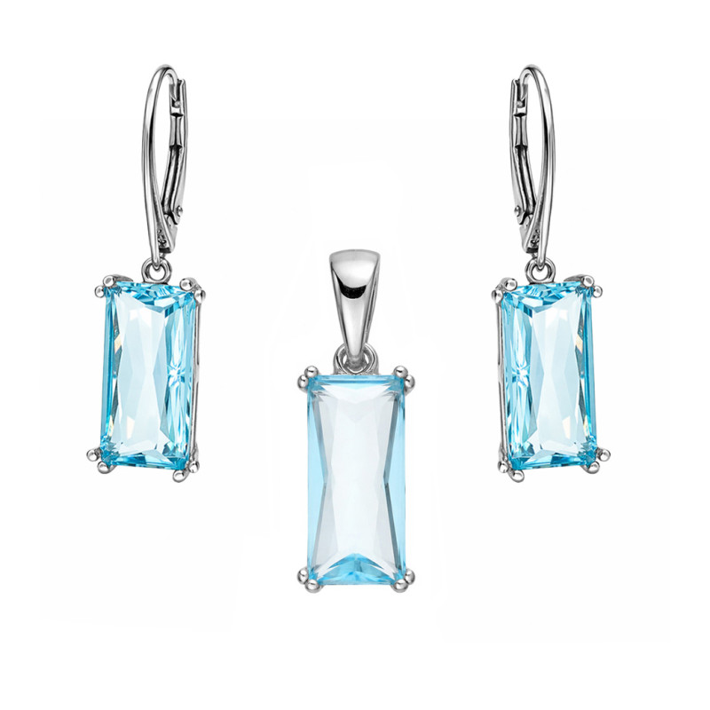 Objevte elegantní stříbrný set šperků s laboratorním topasem. Perfektní pro každodenní nošení i speciální příležitosti. Kupte ny