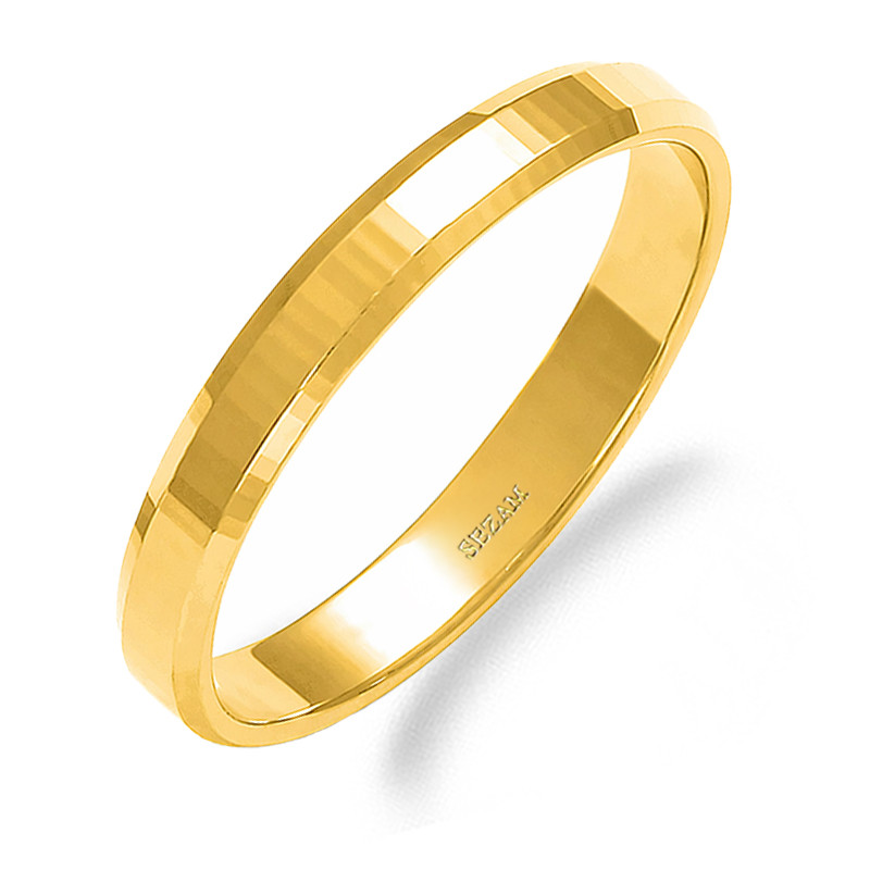 Zlatý snubní prsten 585 3mm | iSezam.cz