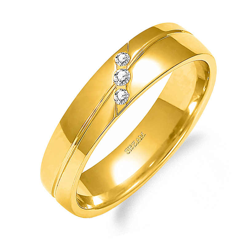 Snubní prsteny ze zlata 585 s diamanty | iSezam.cz