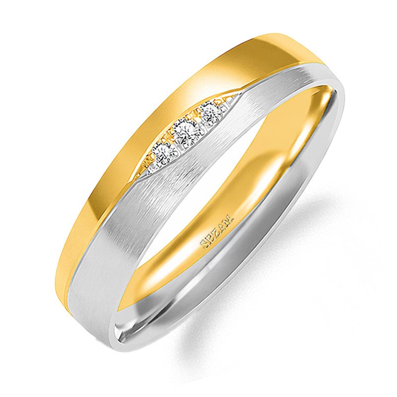 Snubní prsteny ze zlata 585 s diamanty | iSezam.cz