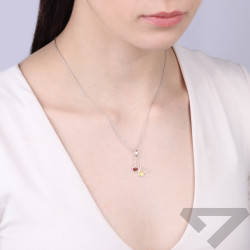 Stříbrný přívěsek motýlek s jantarem 925 | iSezam.cz