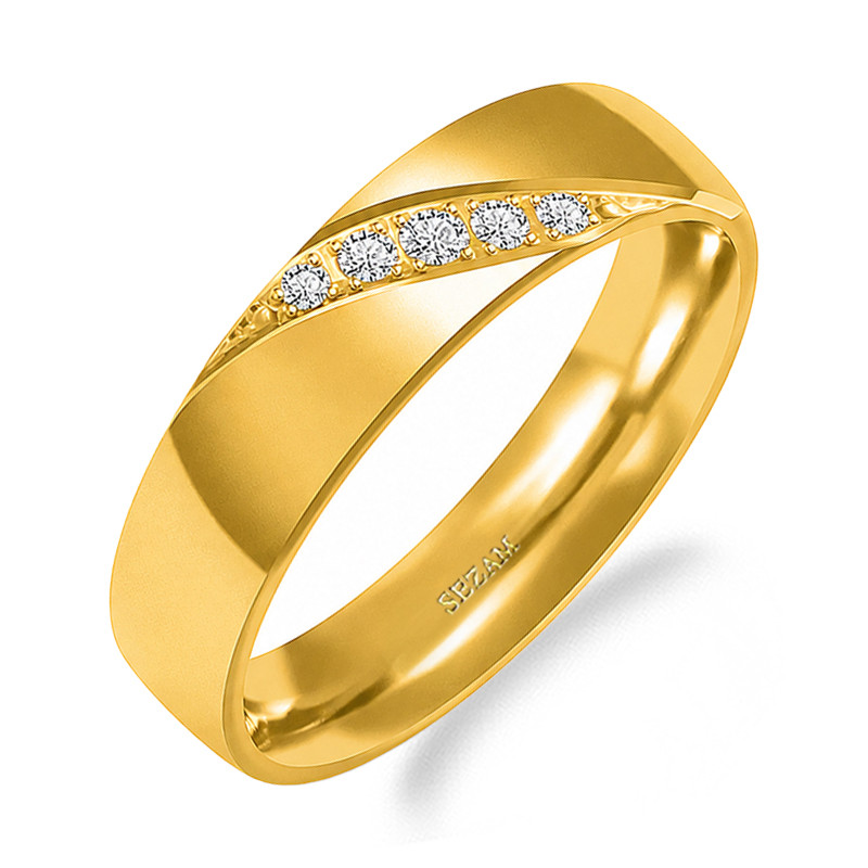 Snubní prsteny ze zlata 585 s diamanty | iSezam.cz