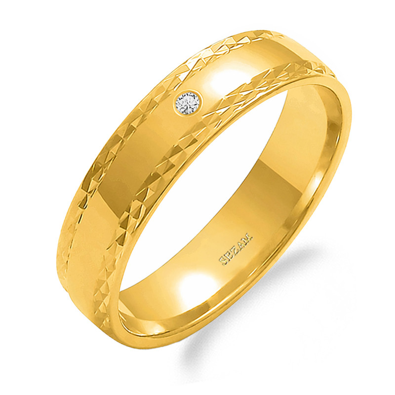 Zásnubní prsten ze zlata 585 s diamantem | iSezam.cz