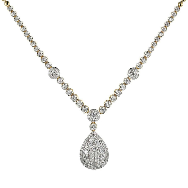 Luxusní zlatý choker s diamanty 3 ct | iSezam.cz