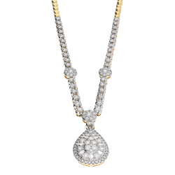 Luxusní zlatý choker s diamanty 3 ct | iSezam.cz