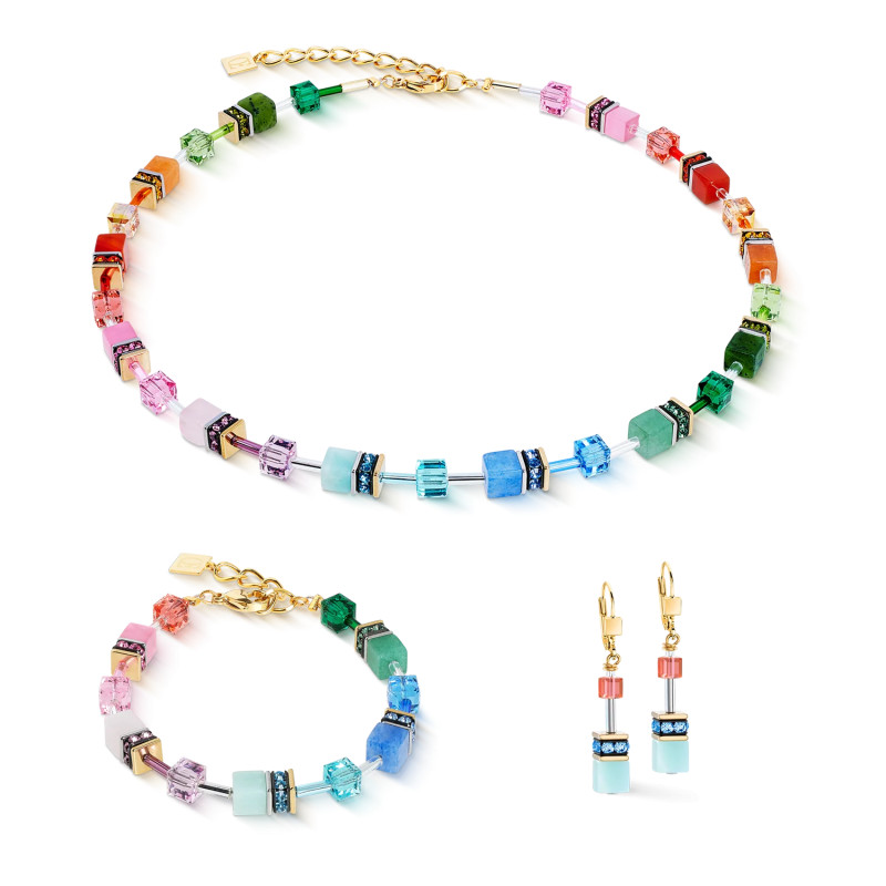 Náhrdelník Coeur de Lion z krystaly GeoCUBE Multicolor 4905101520