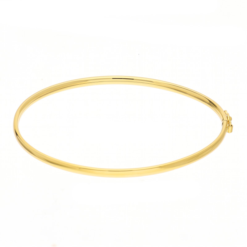 Objevte klasický a nadčasový zlatý náramek bangle ryzosti 585. Jeho minimalistický design a leštěný povrch z něj činí dokonalý d