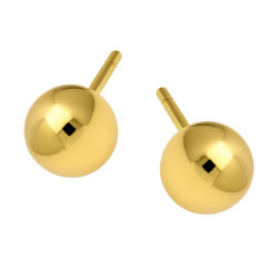 Zlaté náušnice kuličky 6mm ryzost 375 - Jubiler Sezam