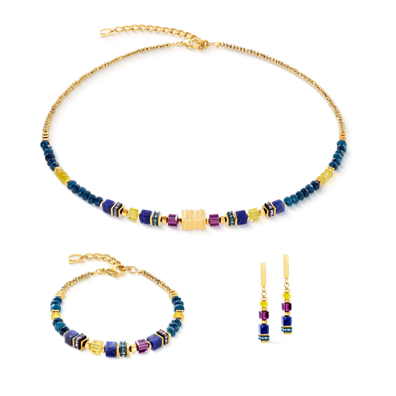 Kolczyki stalowe Coeur de Lion z kamieniami i kryształami Multicolour 3046211592