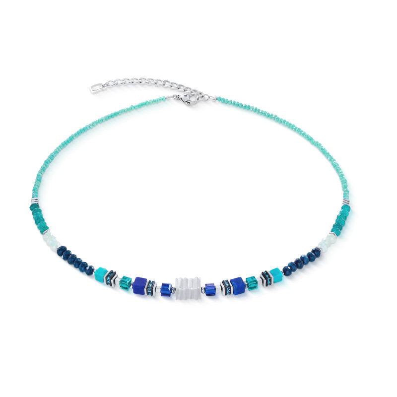 Naszyjnik stalowy Coeur de Lion z kamieniami i kryształkami Swarovski 3046100607