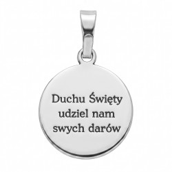 Stříbrný medailonek Duch Svatý kulatý | iSezam.cz