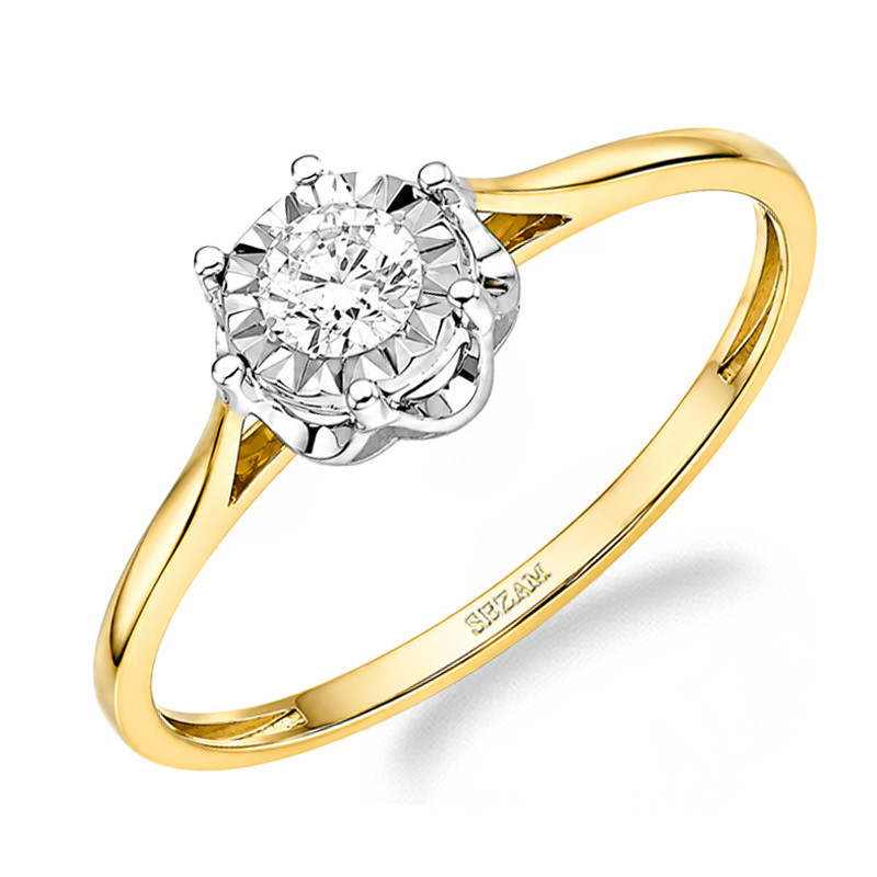Pierścionek ROYAL Magic z diamentem 0,19 ct, ze złota 585