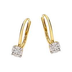 Objevte luxusní zlaté náušnice s bílými diamanty (ryzost 585) v Jubiler Sezam. Ideální dárek pro každou příležitost. Elegantní a