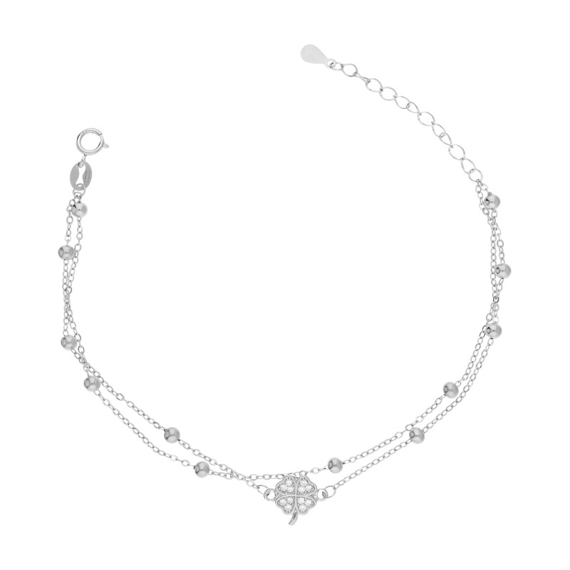 Náramek jetel zirkony 3mm x12/x2 ank HS HS2711 Ag 925